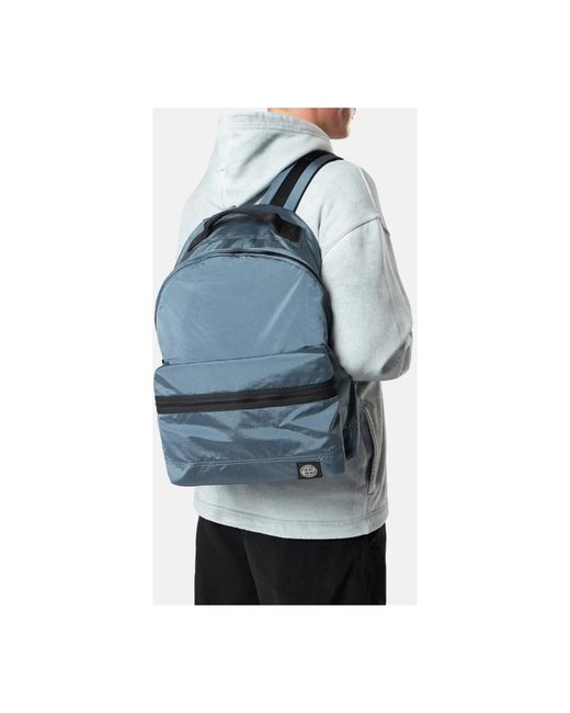 Stone Island Blue Backpacks for men