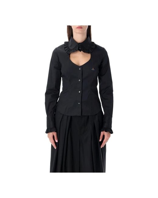 Vivienne Westwood Black Toulouse Rüschenhemd