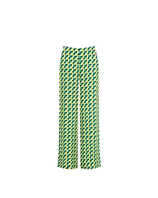 Pantalones con estampado geométrico primavera-verano 2024 Rinascimento de color Green