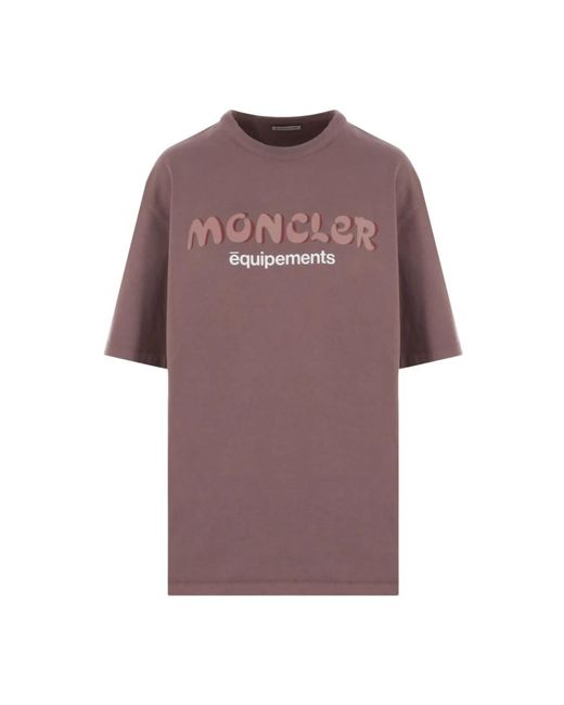 T-shirt in jersey prugna collaborazione salehe bembury di Moncler in Purple