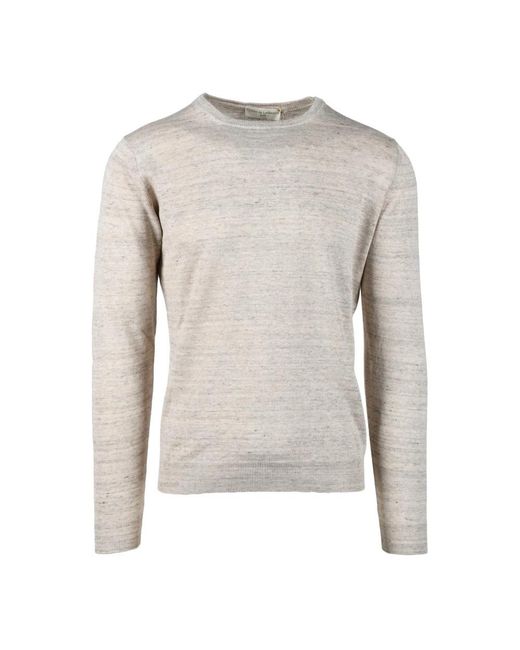 FILIPPO DE LAURENTIIS Gray Round-Neck Knitwear for men
