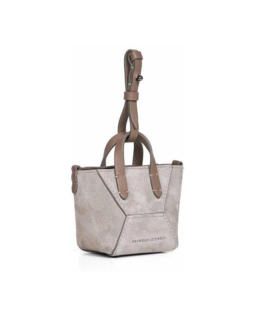 Brunello Cucinelli Gray Mini Bags