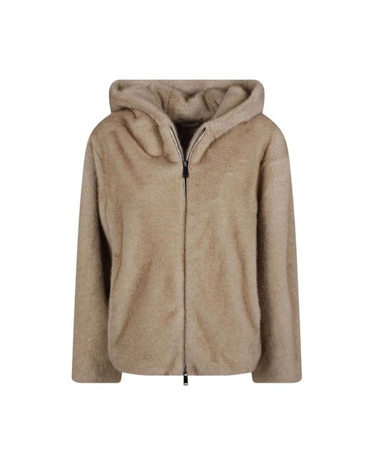 P.A.R.O.S.H. Natural Faux Fur & Shearling Jackets