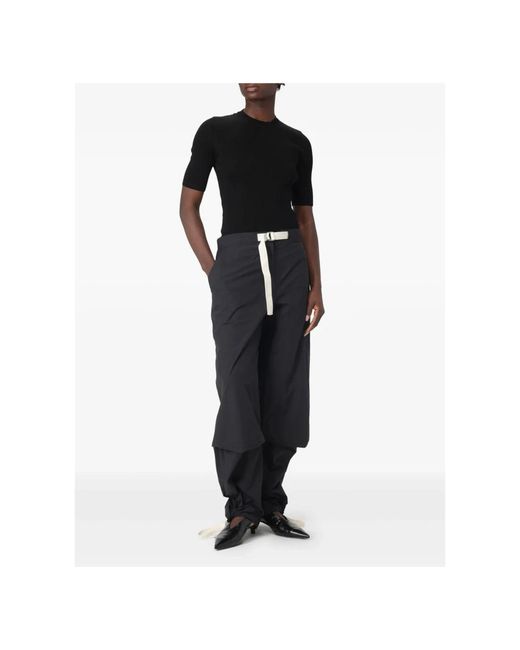 Jil Sander Black Round-Neck Knitwear