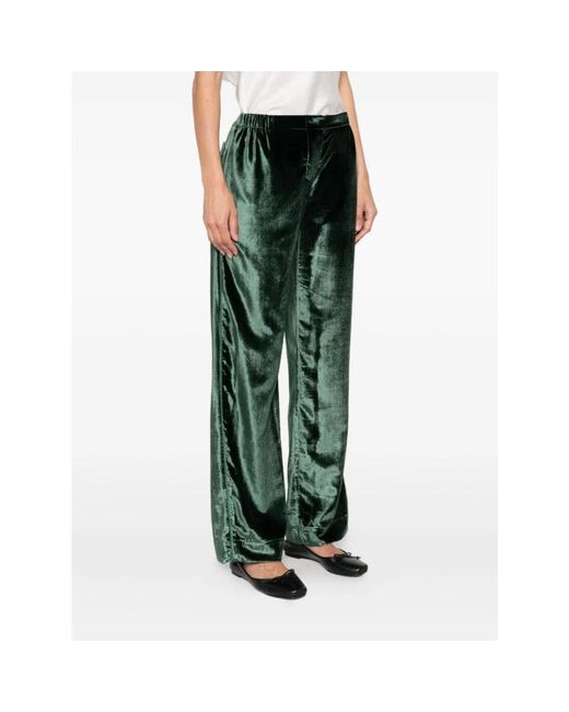 F.R.S For Restless Sleepers Groene Velvet Elastische Taille Broek in het Green