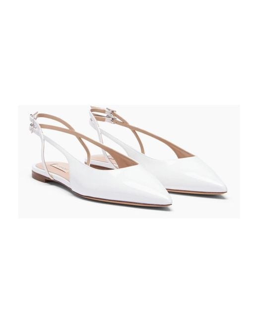Casadei White Double Belts Slingback
