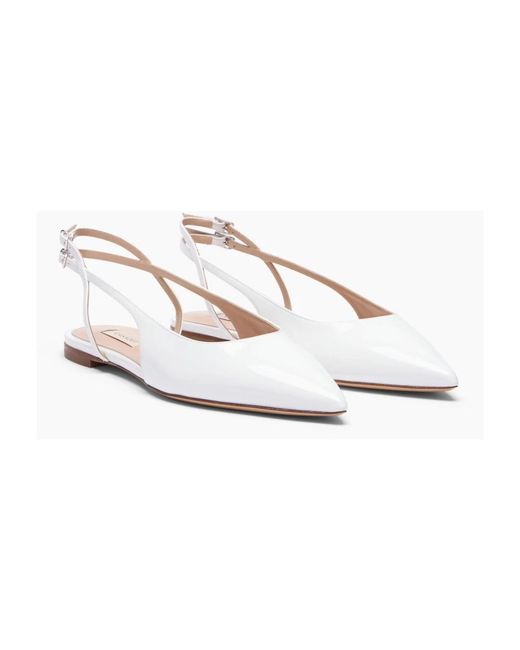 Casadei White Double Belts Slingback
