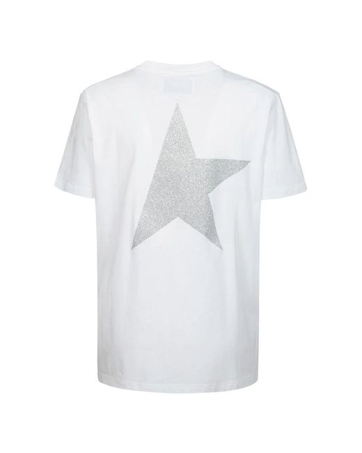 Golden Goose Deluxe Brand White Glitter Star T-Shirt