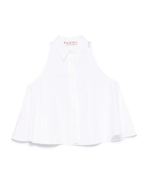 Marni Overhemden ,Wit ,Katoen Casual Overhemd in het White