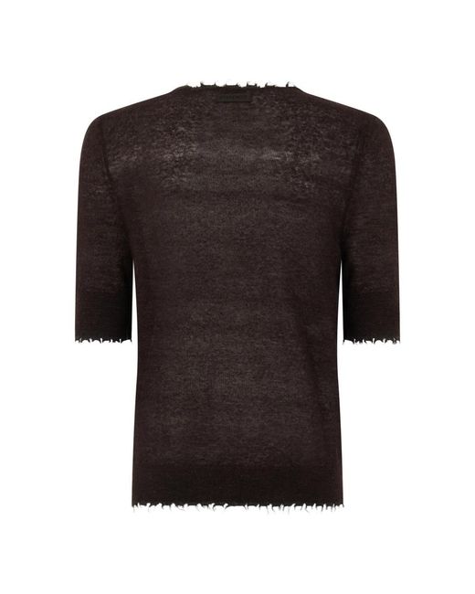 Pinko Black Round-Neck Knitwear