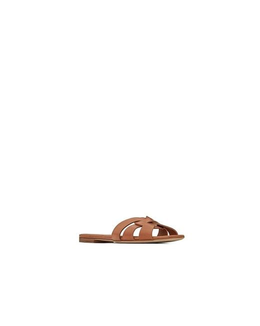 Saint Laurent Brown Sliders