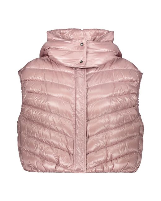 Herno Gewatteerde Bodywarmer Met Capuchon in het Pink