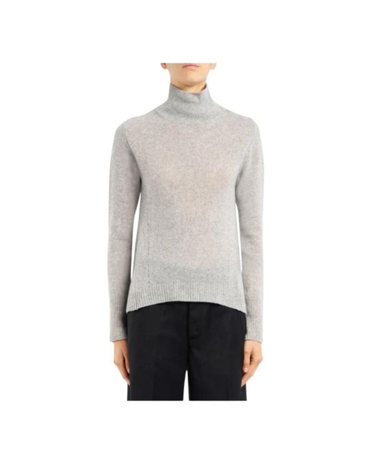 Dondup Truien & Vesten ,Grijs ,Wol Slim-Fit Polo Neck Jumper in het Gray