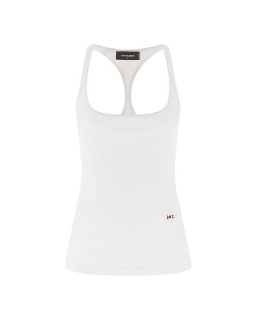 DSquared² White Sleeveless Tops