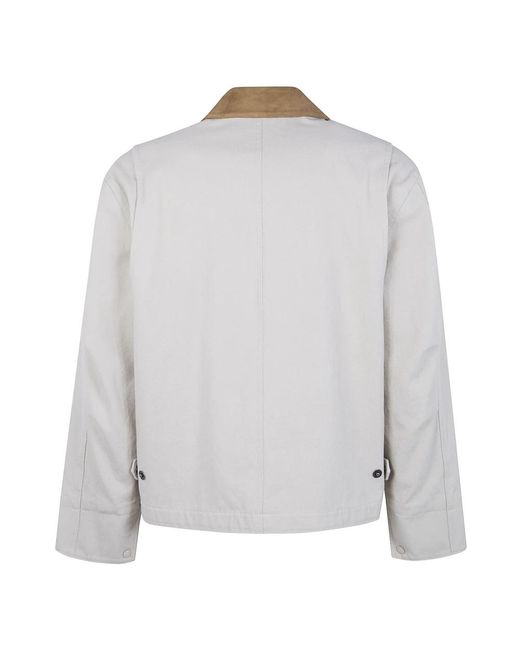 Tom Ford Jassen ,Wit ,Katoen Cotton Canvas Workwear Jacket in het Gray voor heren