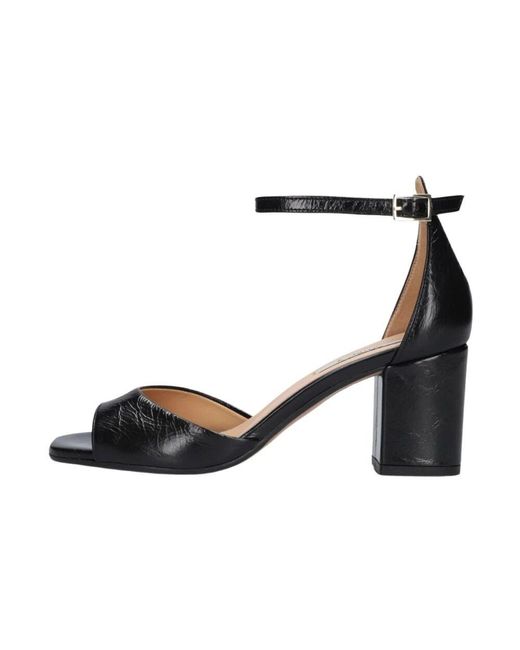 Notre-v Black Flat Sandalen