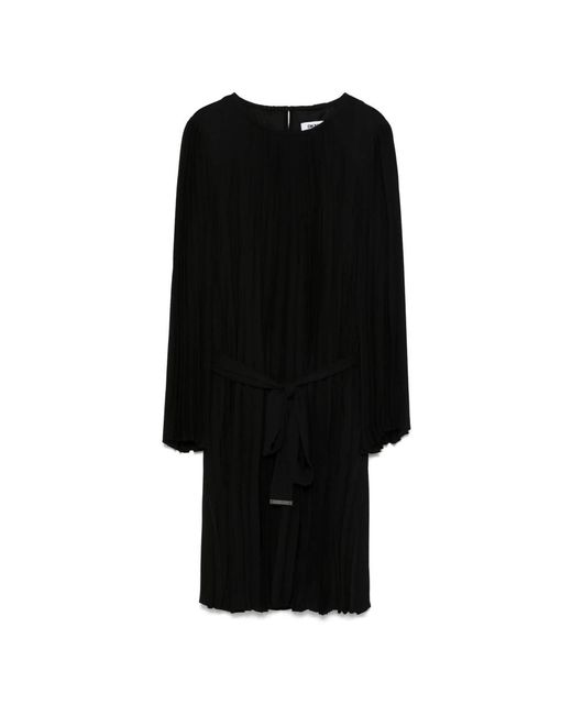 DKNY Geplooide A-Lijn Jurk in het Black