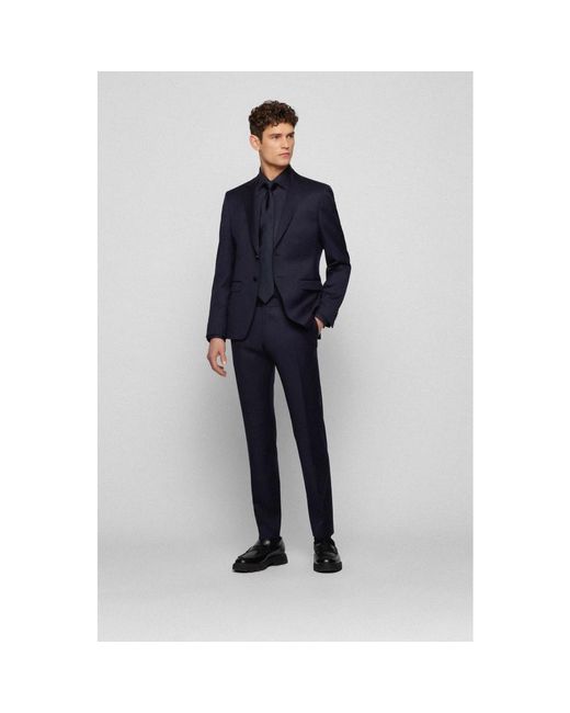 Boss Blue Suit Trousers for men