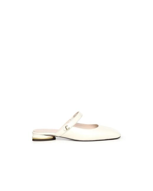 Coccinelle White Mules