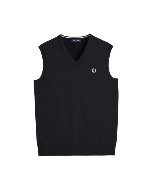 Fred Perry V-Neck Truien in het Black voor heren
