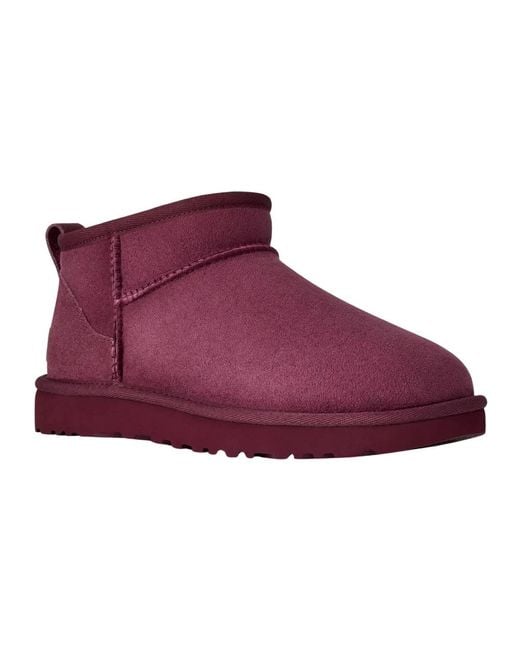 Ugg Purple Ultra Mini Sheepskin Low Boot