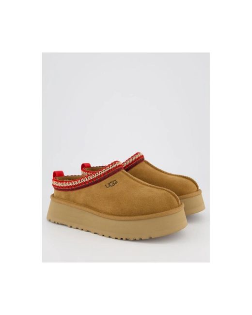Ugg Schoenen ,Bruin ,Wol Tazz Pantoffels Chestnut in het Brown