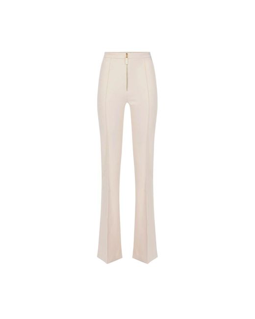 Elisabetta Franchi Wide Trousers in het White