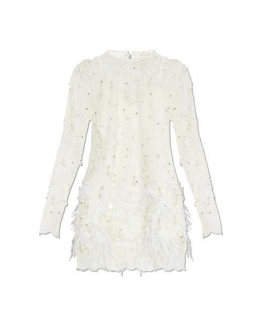 LoveShackFancy Kleedjes ,Leer Alouetta Dress in het White