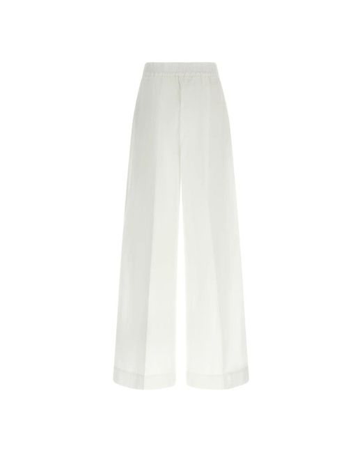 P.A.R.O.S.H. White Wide Trousers