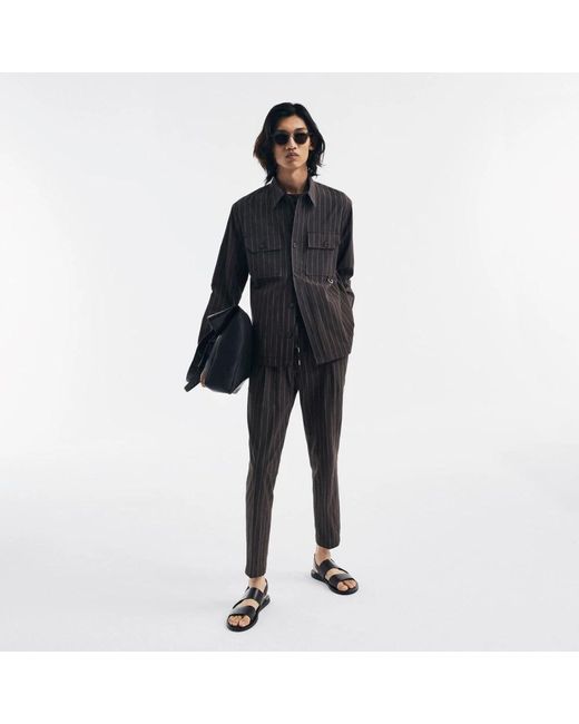 Paolo Pecora Gray Cropped Trousers for men