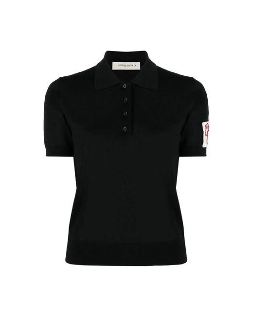Golden Goose Deluxe Brand Black Polo Shirts
