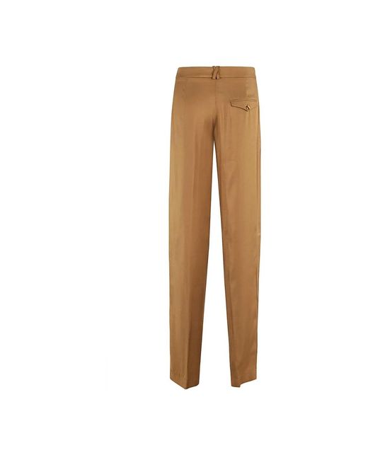 FEDERICA TOSI Brown Straight Trousers
