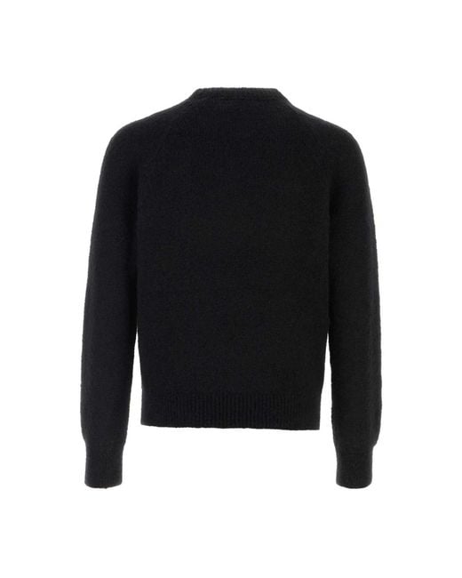 Dries Van Noten Black Round-Neck Knitwear for men