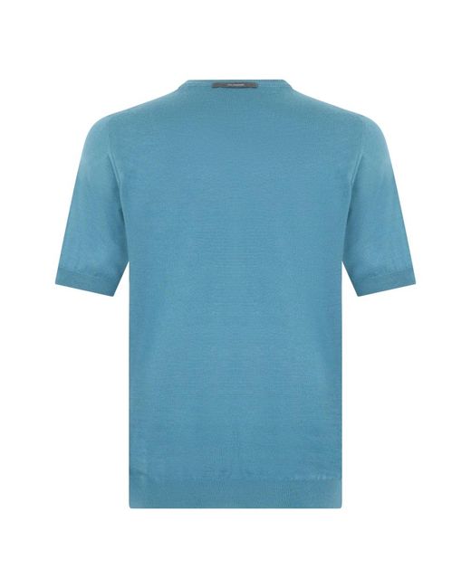 Fedeli Blue Cashmere Knitwear for men
