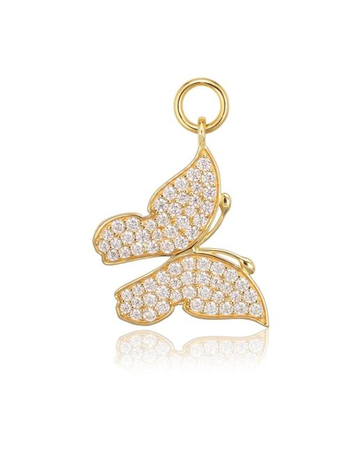 Sif Jakobs Jewellery Metallic Schmetterling hoop charm anhänger vergoldet