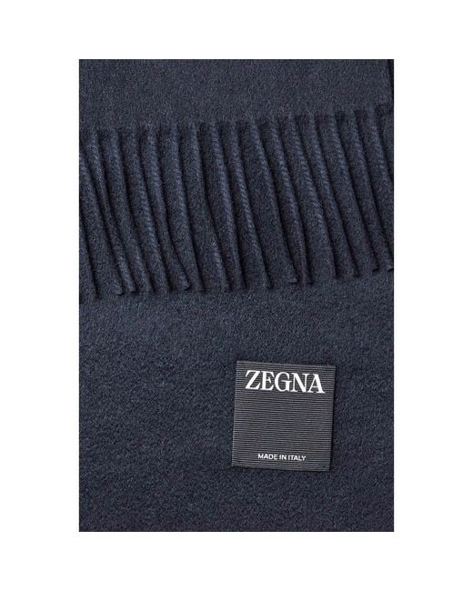 Winter Scarves Zegna de hombre de color Blue