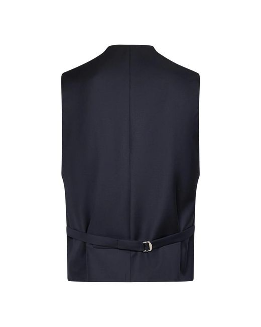 Franzese Collection Kostuums ,Blauw ,Blauwe Gebreide Dubbelrijige Vest in het Blue voor heren