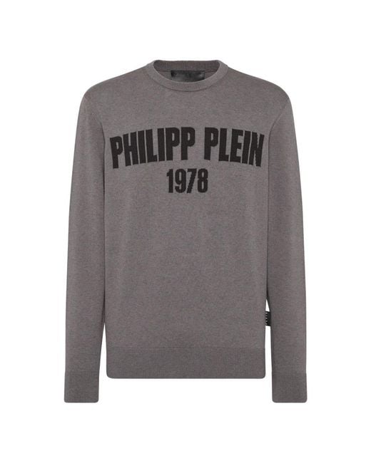 Philipp Plein Pullover Ronde Hals in het Gray voor heren