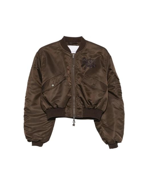 CECILIE BAHNSEN Brown Bomber Jackets