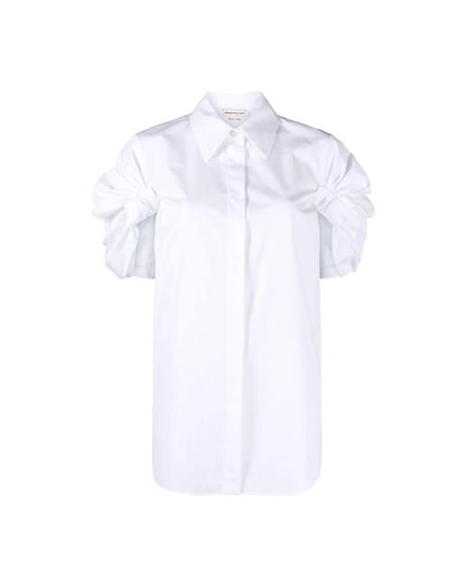 Alexander McQueen White Weiße hemden mit 3,5 cm absatz