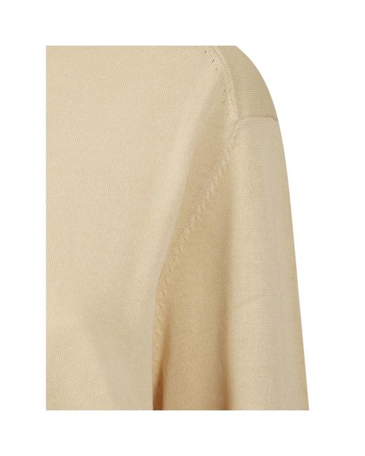 Round-Neck Knitwear di Aspesi in Natural