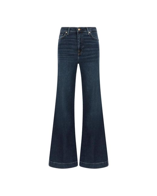 7 For All Mankind Blue Flare Jeans