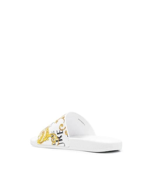 Versace Jeans Couture Metallic Sliders