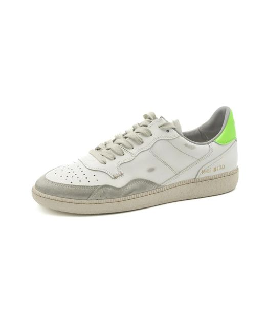 HIDNANDER White Weiße fluogrüne sneakers