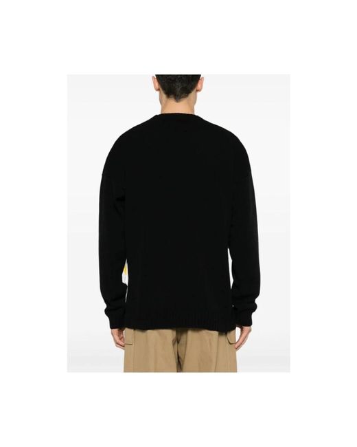 MSGM Black Round-Neck Knitwear for men