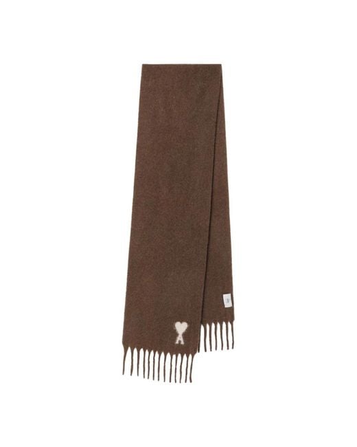 AMI Alpaca Blend Sjaal in het Brown voor heren
