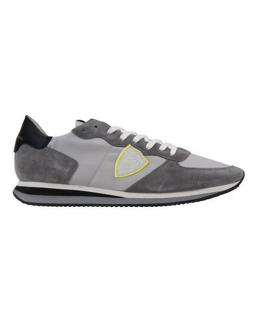 Philippe Model Sneakers Van Suède En Leer Met Veters in het Gray voor heren