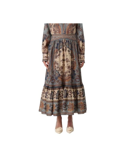 Zimmermann Brown Maxi Skirts