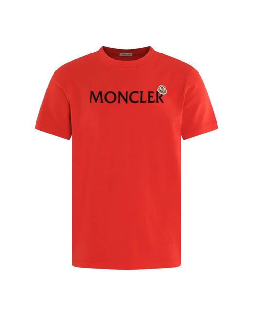 Moncler Red T-Shirts for men