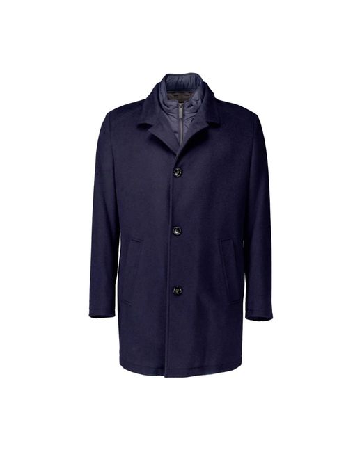 Bugatti Blue Single-Breasted Coats for men